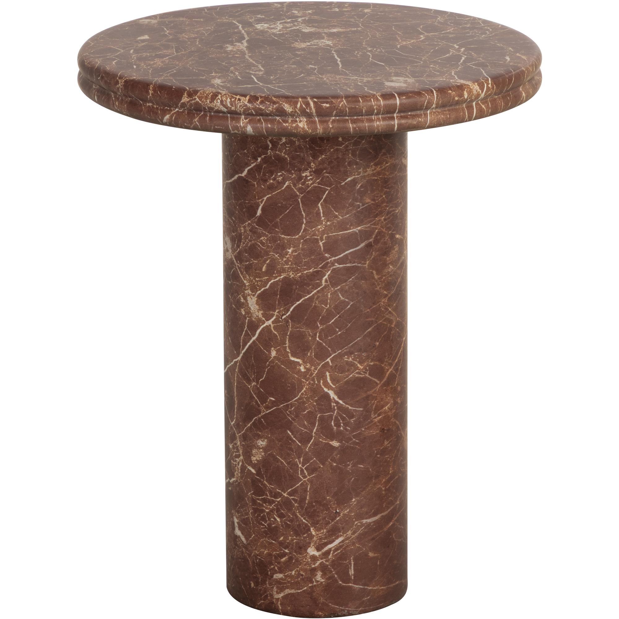 Bastion End Table - Marble Look - Mocha 2 Bastion End Table - Marble Look - Mocha - Image 2