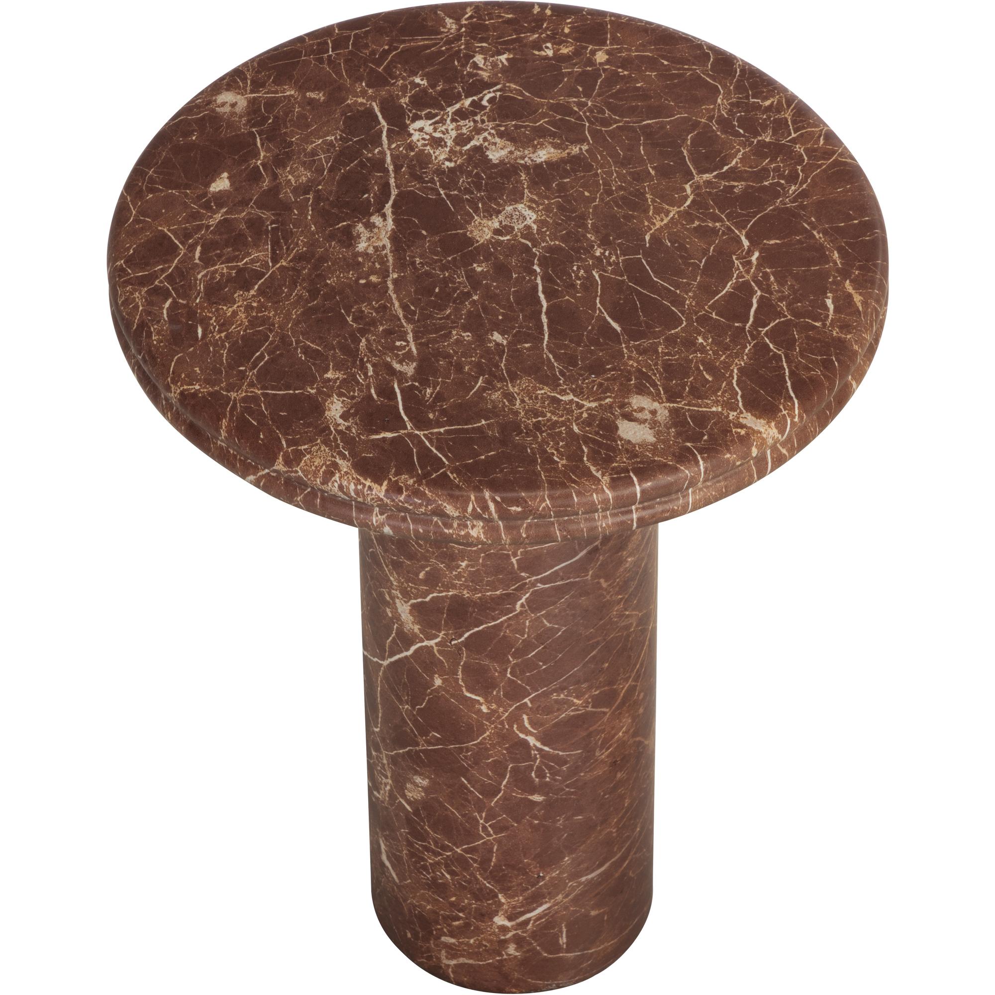 Bastion End Table - Marble Look - Mocha 3 Bastion End Table - Marble Look - Mocha - Image 3