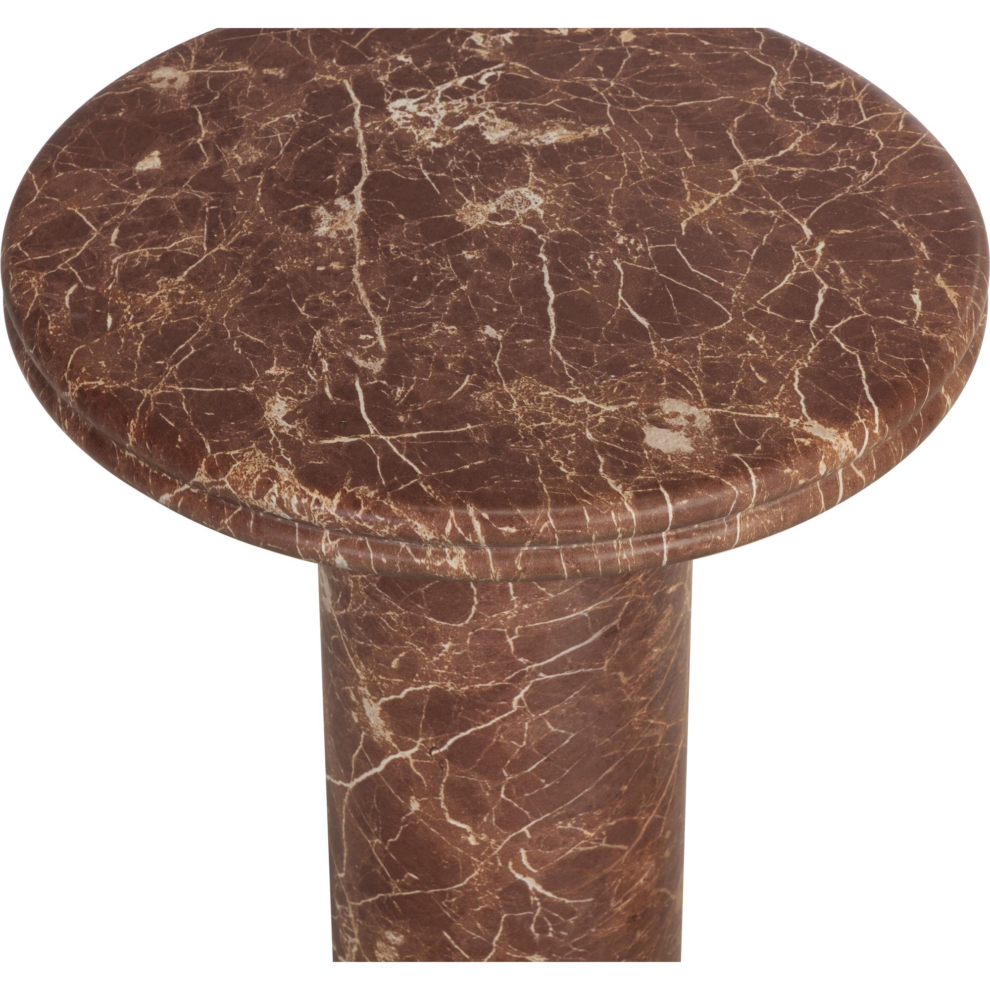 Bastion End Table - Marble Look - Mocha 4 Bastion End Table - Marble Look - Mocha - Image 4