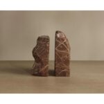 Strata Bookend (Set Of 2) - Marble Look - Mocha