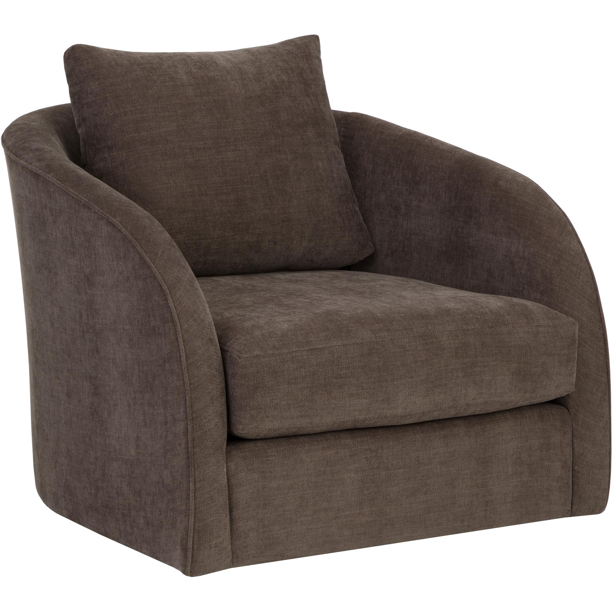 Wexford Swivel Lounge Chair - Rika Chocolate 1 Wexford Swivel Lounge Chair - Rika Chocolate