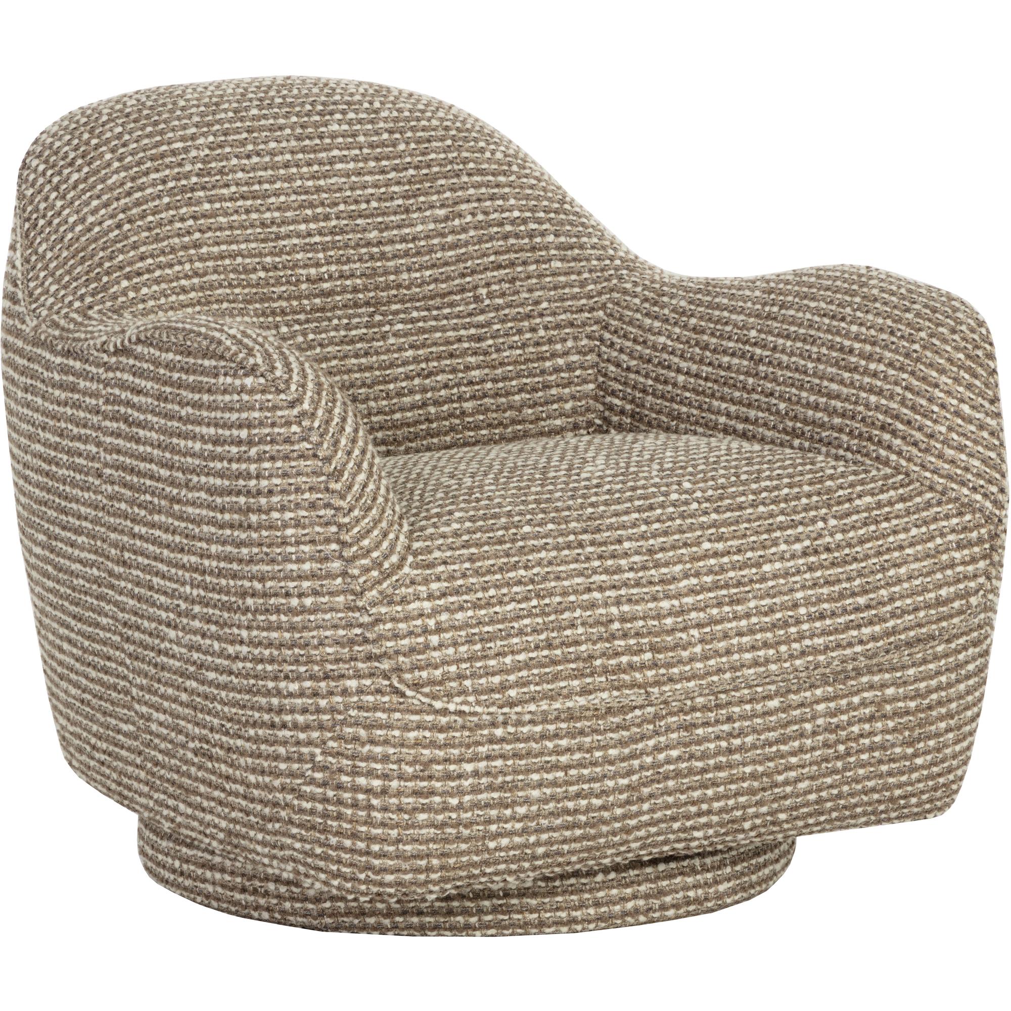 Tesoro Swivel Lounge Chair - Torched Meringue 1 Tesoro Swivel Lounge Chair - Torched Meringue