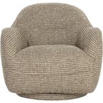Tesoro Swivel Lounge Chair - Torched Meringue 6 Tesoro Swivel Lounge Chair - Torched Meringue - Image 2