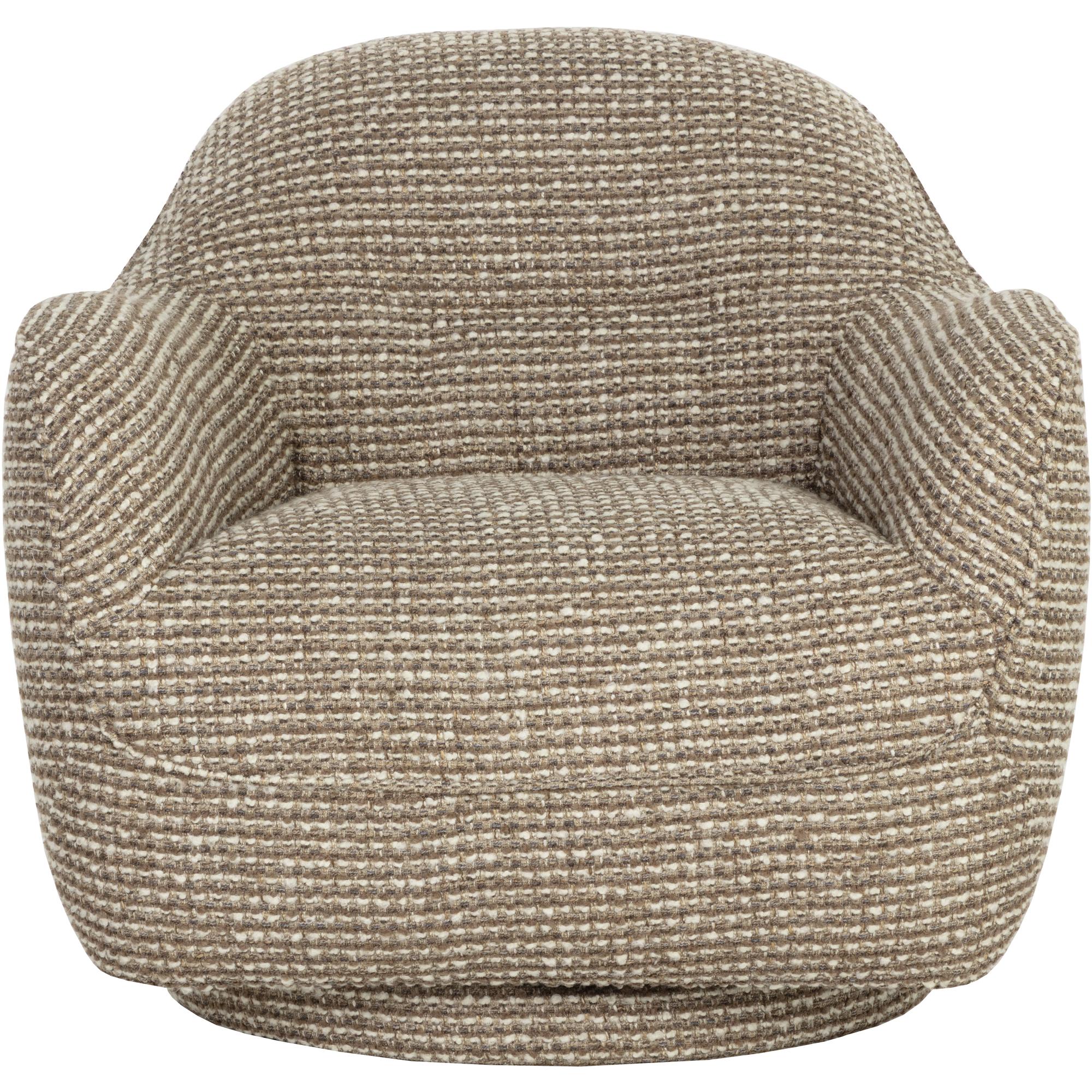 Tesoro Swivel Lounge Chair - Torched Meringue 2 Tesoro Swivel Lounge Chair - Torched Meringue - Image 2