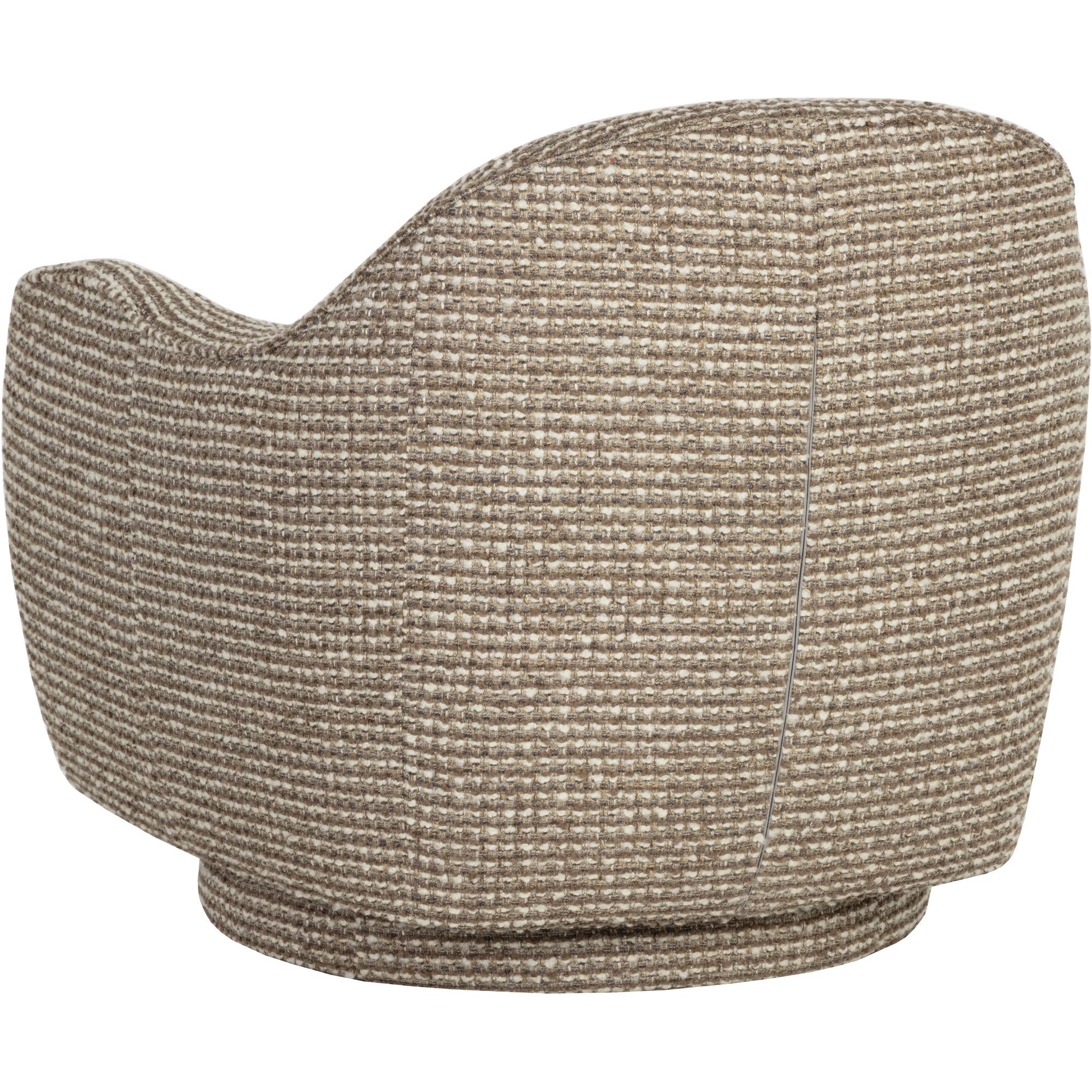 Tesoro Swivel Lounge Chair - Torched Meringue 4 Tesoro Swivel Lounge Chair - Torched Meringue - Image 4