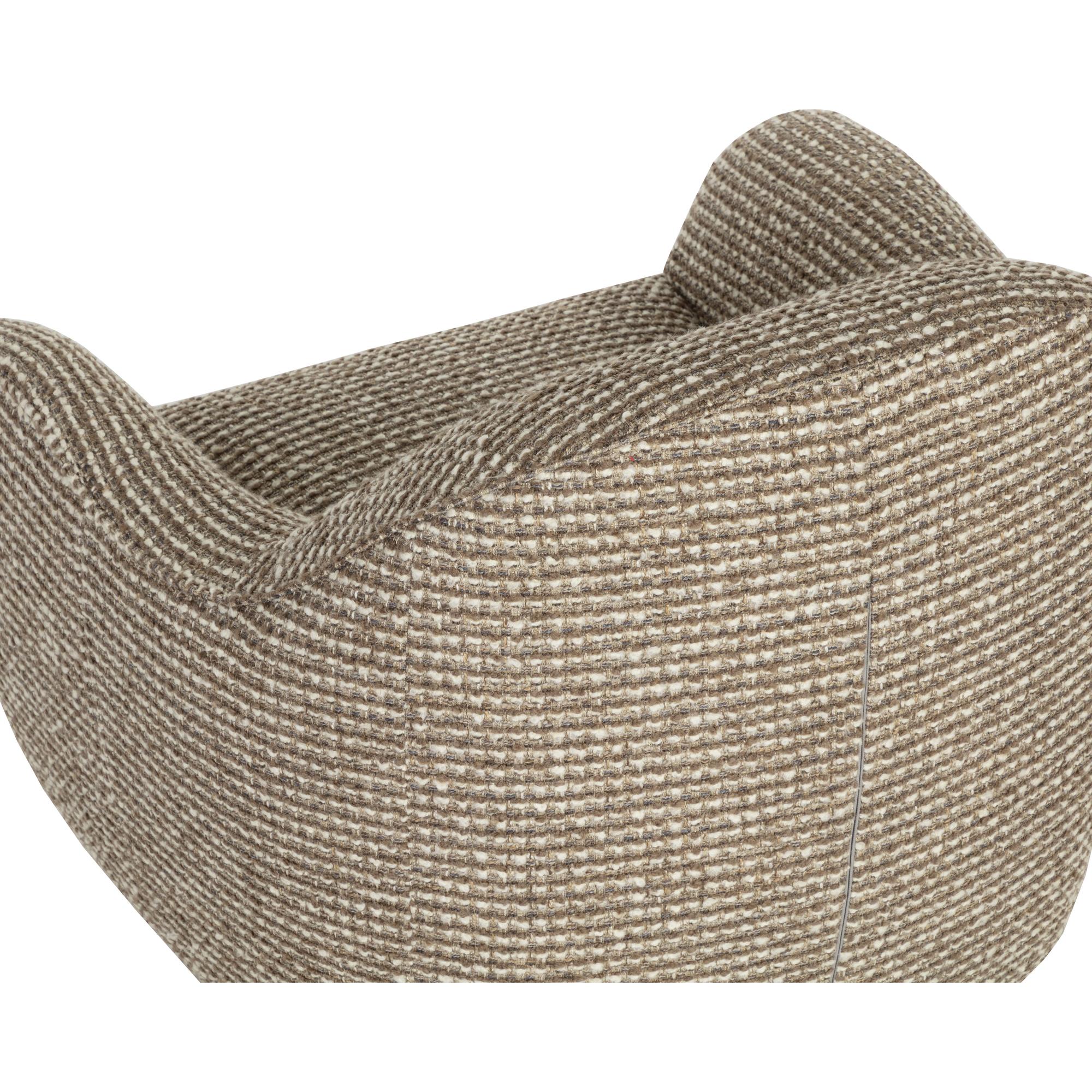 Tesoro Swivel Lounge Chair - Torched Meringue 5 Tesoro Swivel Lounge Chair - Torched Meringue - Image 5