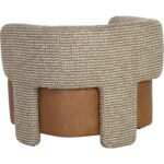 Coppola Lounge Chair - Cognac Leather / Torched Meringue 9 Coppola Lounge Chair - Cognac Leather / Torched Meringue - Image 4