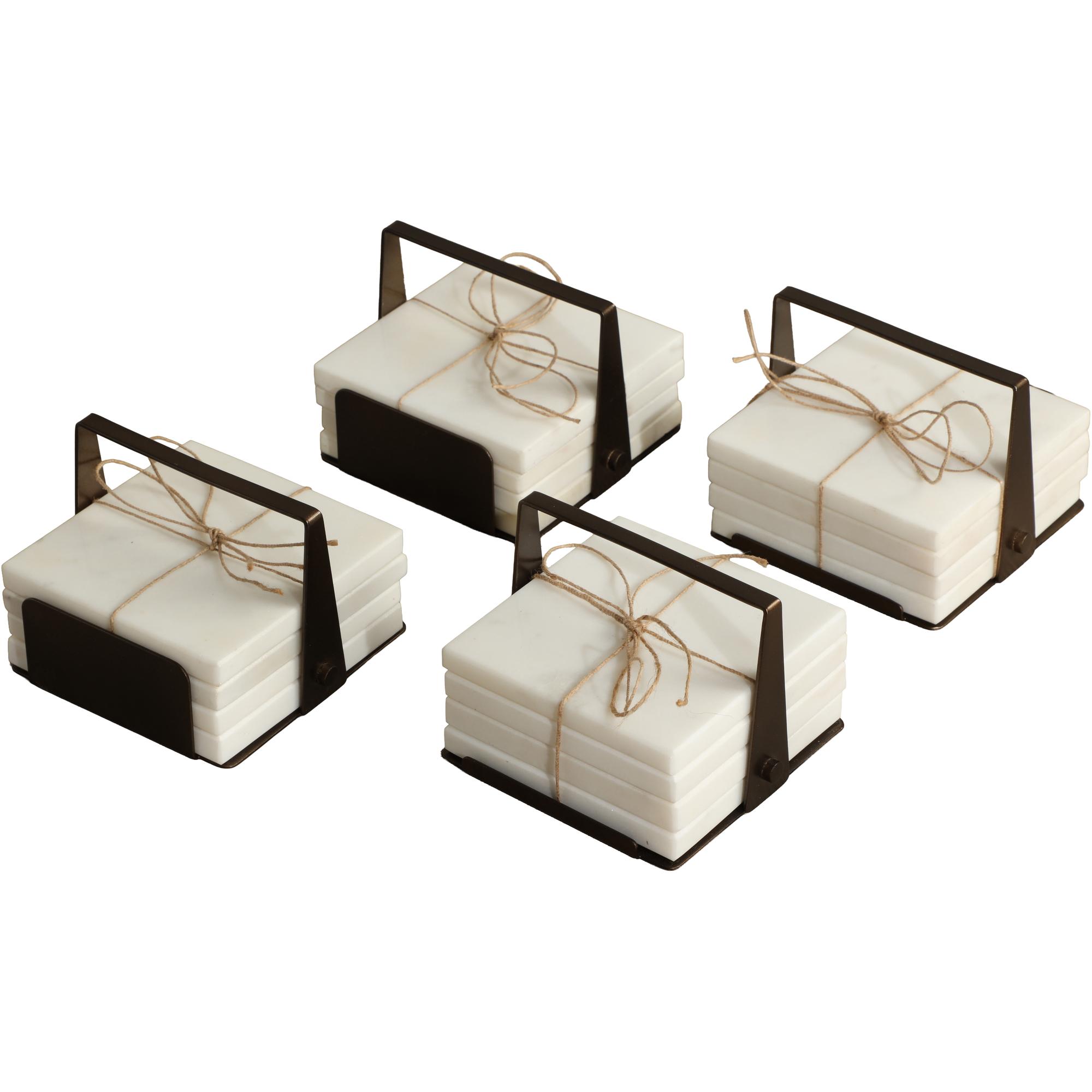 Florida Coaster Set (Pack Of 4) - White 1 Florida Coaster Set (Pack Of 4) - White