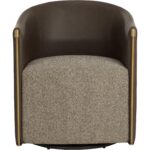 Leontine Swivel Lounge Chair - Gellar Earth / Eglinton Espresso 7 Leontine Swivel Lounge Chair - Gellar Earth / Eglinton Espresso - Image 2