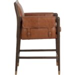 Mauti Counter Stool - Brown - Shalimar Tobacco Leather 7 Mauti Counter Stool - Brown - Shalimar Tobacco Leather - Image 3