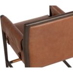 Mauti Counter Stool - Brown - Shalimar Tobacco Leather 9 Mauti Counter Stool - Brown - Shalimar Tobacco Leather - Image 5