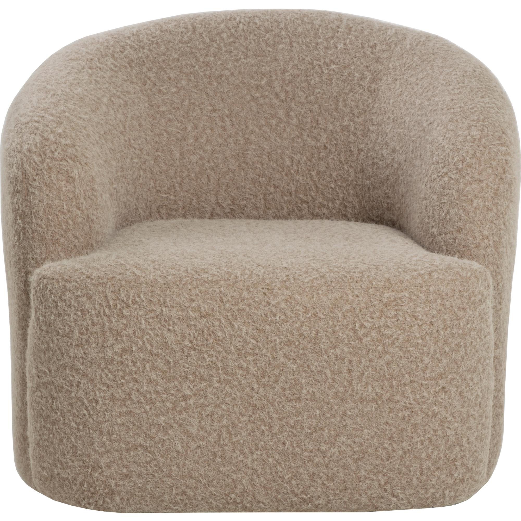Fuwari Swivel Lounge Chair - Macio Shearling 2 Fuwari Swivel Lounge Chair - Macio Shearling - Image 2