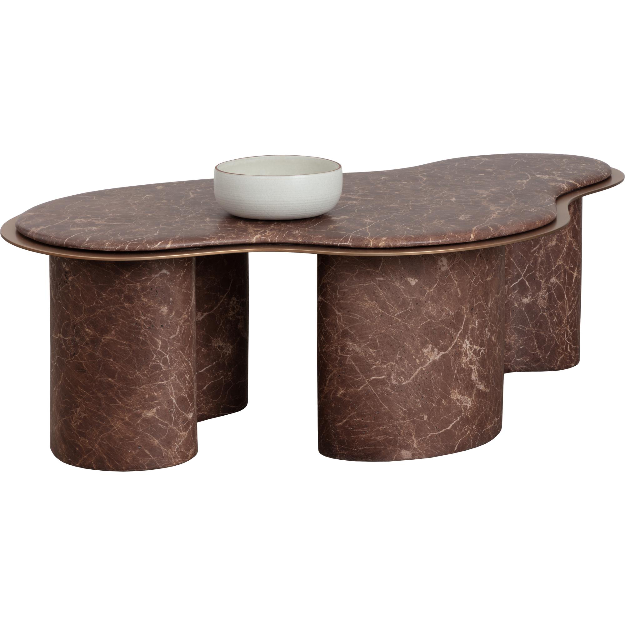 Isola Coffee Table - Marble Look - Mocha 1 Isola Coffee Table - Marble Look - Mocha