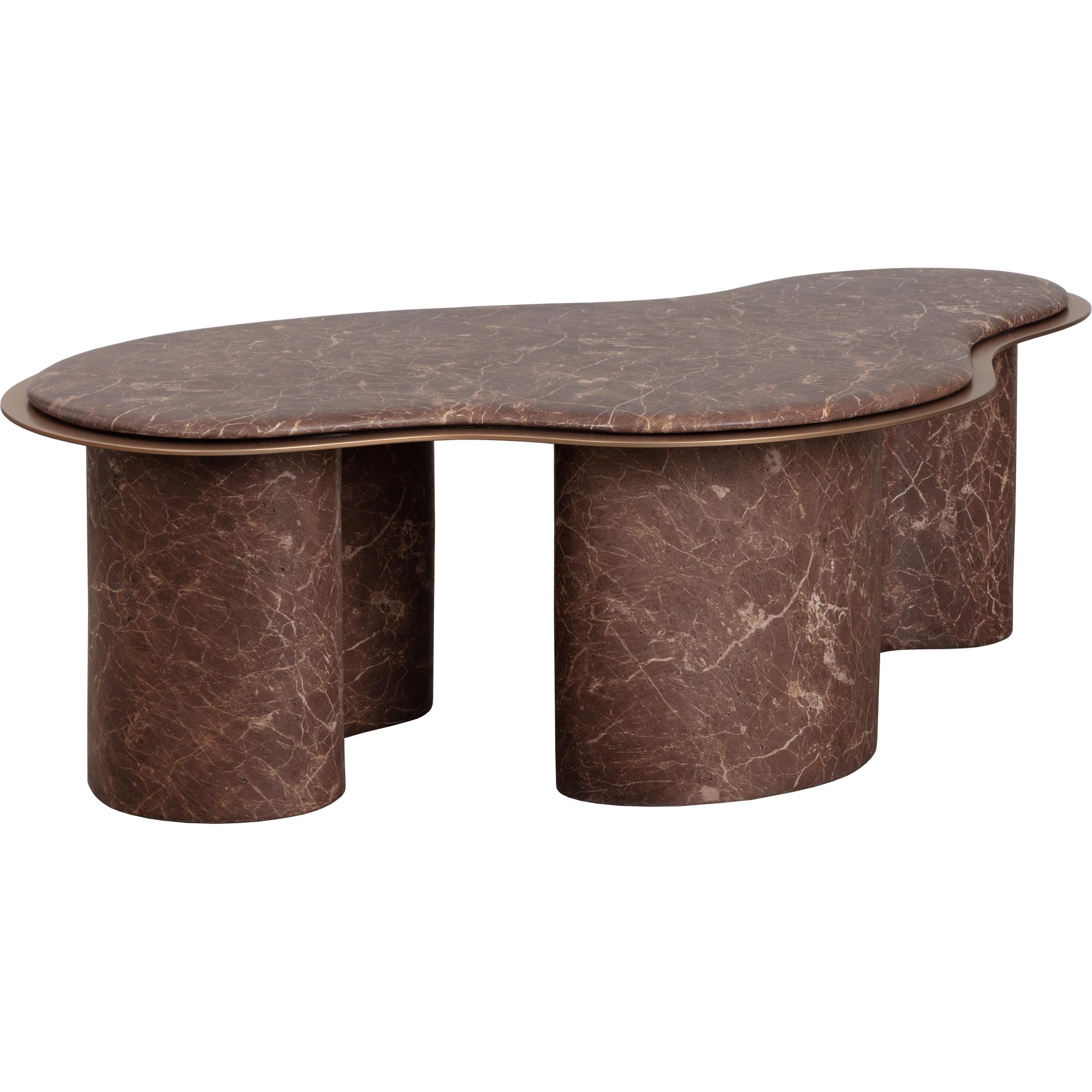 Isola Coffee Table - Marble Look - Mocha 2 Isola Coffee Table - Marble Look - Mocha - Image 2