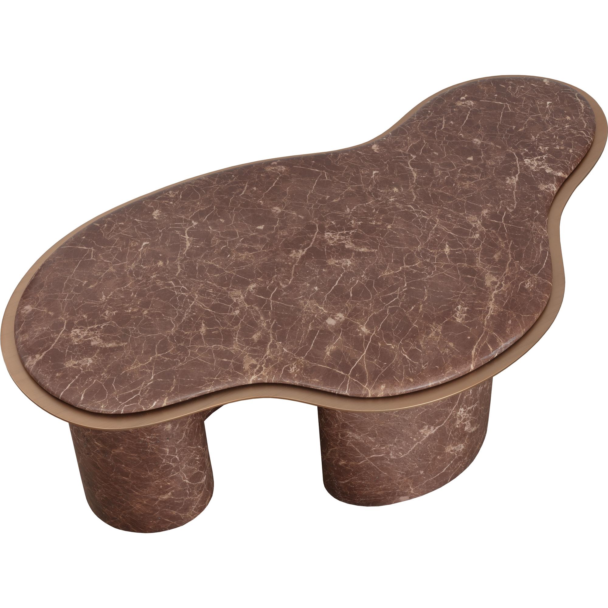 Isola Coffee Table - Marble Look - Mocha 4 Isola Coffee Table - Marble Look - Mocha - Image 4