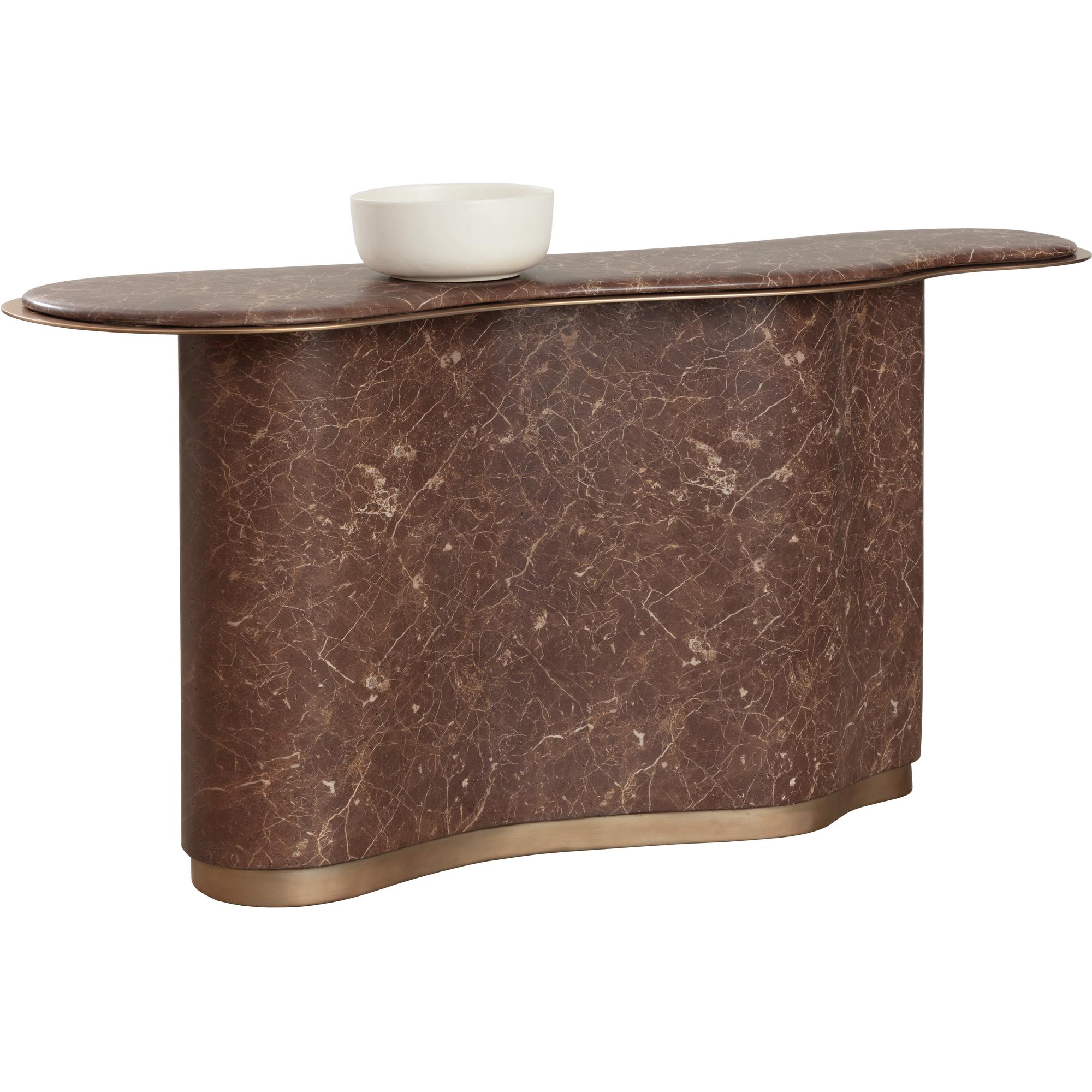 Isola Console Table - Marble Look - Mocha 1 Isola Console Table - Marble Look - Mocha