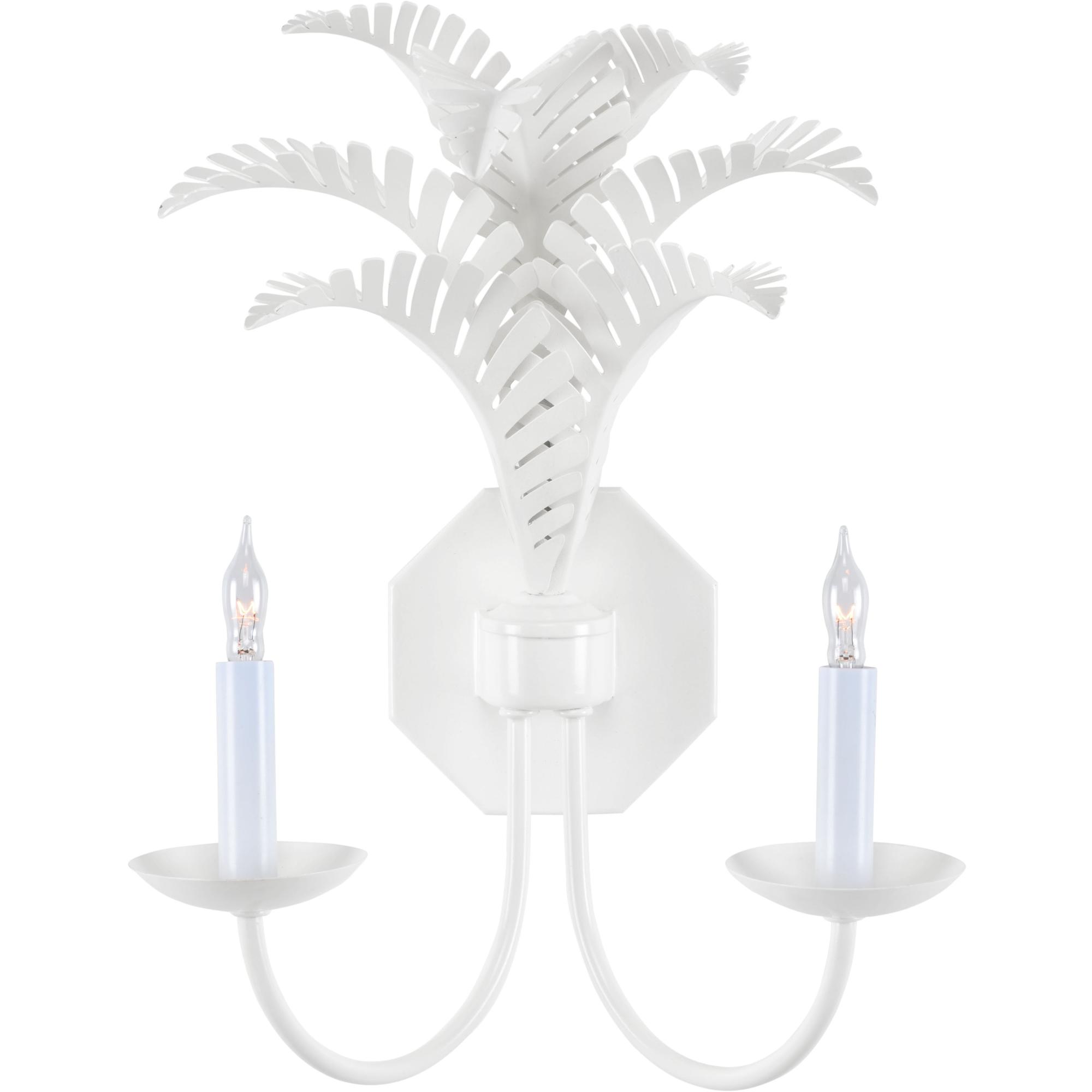 Royal Palm Sconce - White 1 Royal Palm Sconce - White