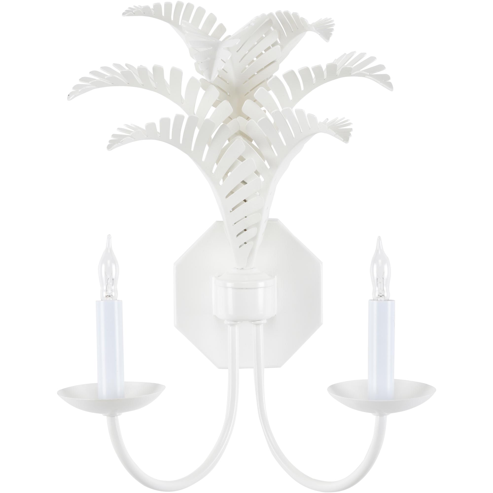 Royal Palm Sconce - White 2 Royal Palm Sconce - White - Image 2