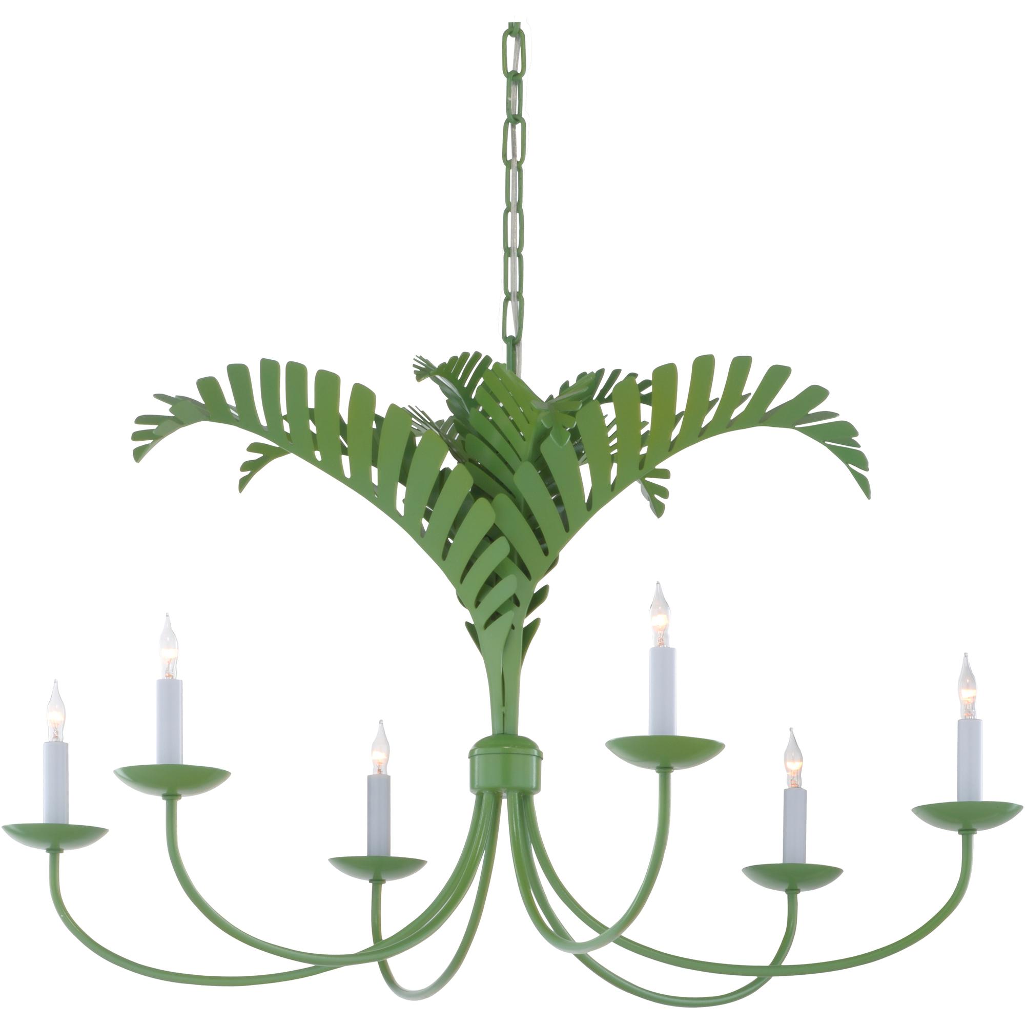 Royal Palm Chandelier - Green 1 Royal Palm Chandelier - Green