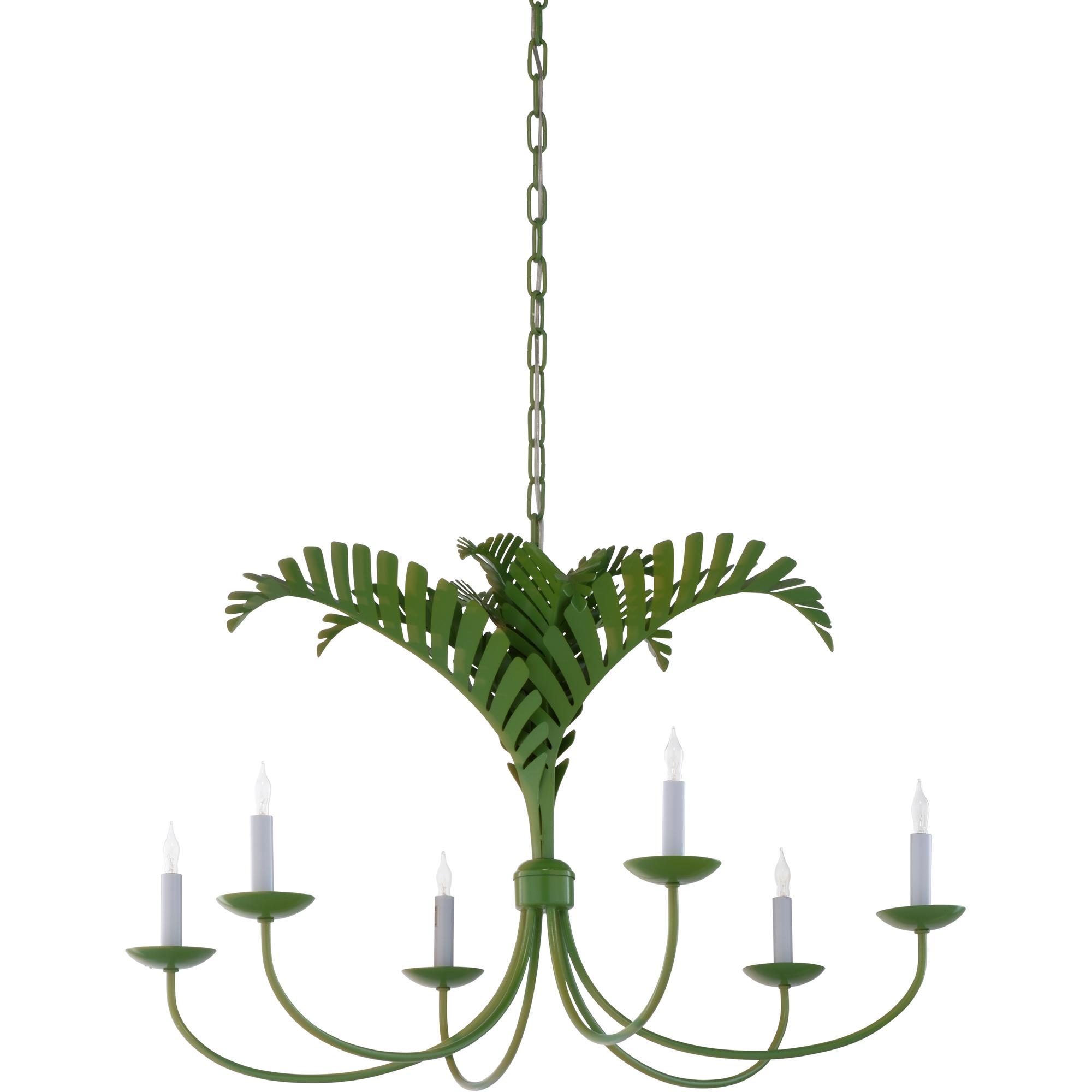 Royal Palm Chandelier - Green 2 Royal Palm Chandelier - Green - Image 2