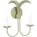 Petite Palm Sconce - Green 4 Petite Palm Sconce - Green 12158 12158 B