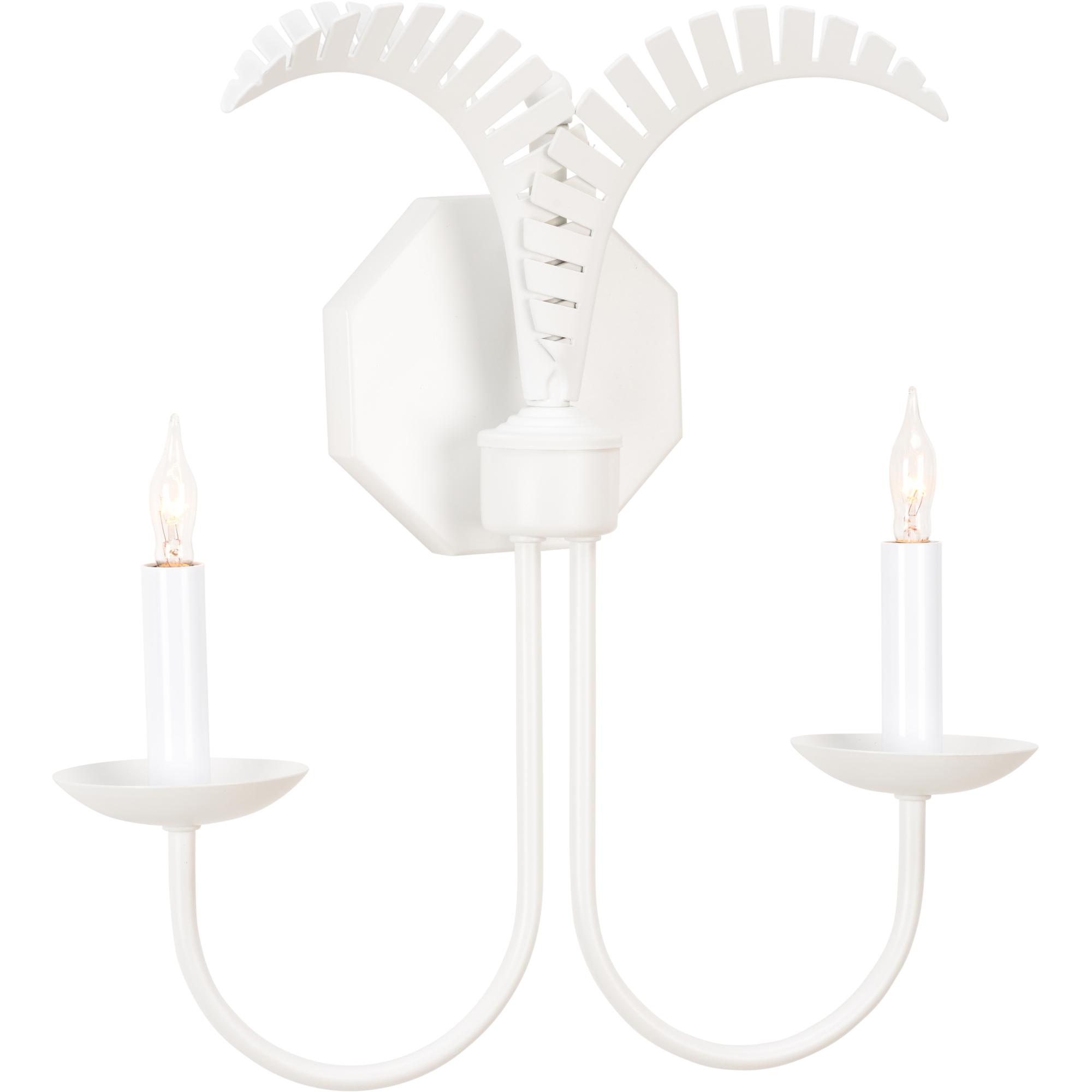 Petite Palm Sconce - White 1 Petite Palm Sconce - White