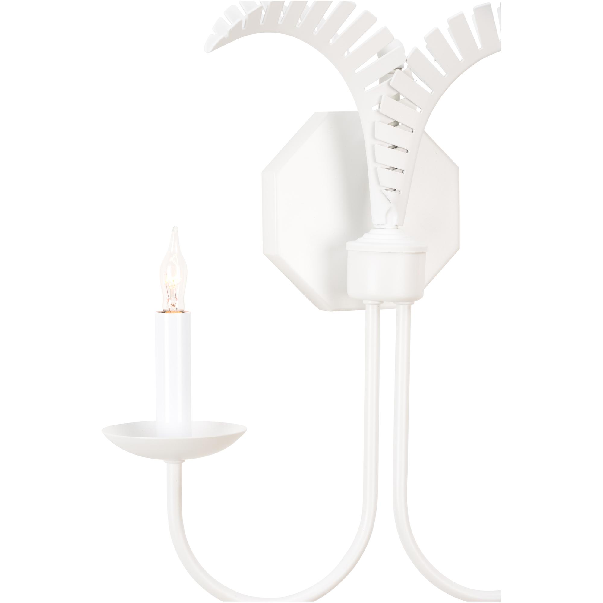 Petite Palm Sconce - White 2 Petite Palm Sconce - White - Image 2