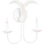 Petite Palm Sconce - White 5 Petite Palm Sconce - White 12159 12159 C