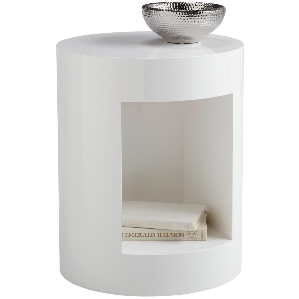 Beacon End Table - High Gloss White