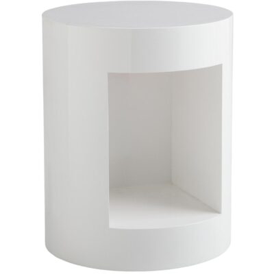 Beacon End Table - High Gloss White 14356 14356 BEACON END TABLE WHITE 1