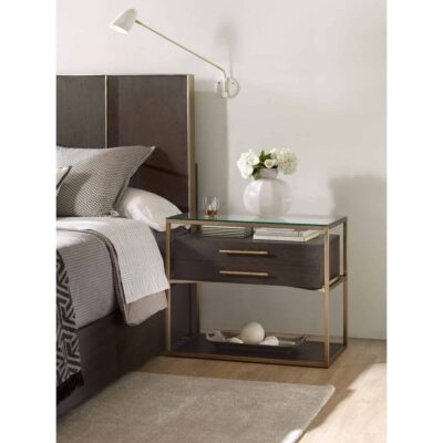 Curata One-Drawer Nightstand 1600-90016-DKW 1600 90016 dkw room