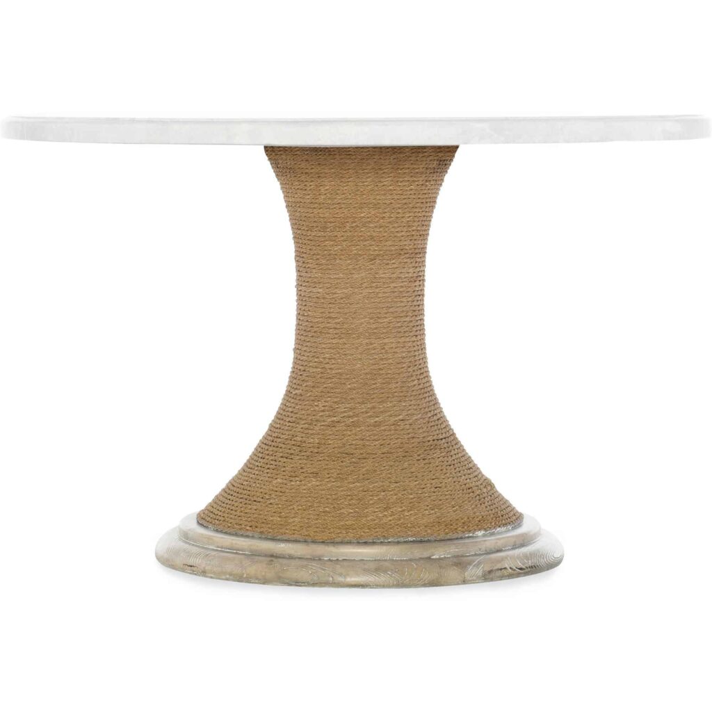 Amani 48in Round Pedestal Dining Table with Wood Top - Image 4