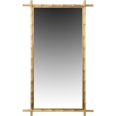 Bamboo Mirror - Brass