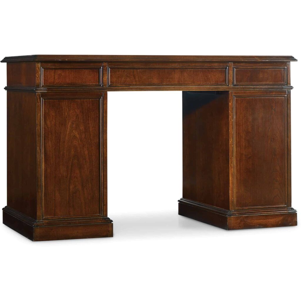 Cherry Knee-Hole Desk-Bow Front - Image 2