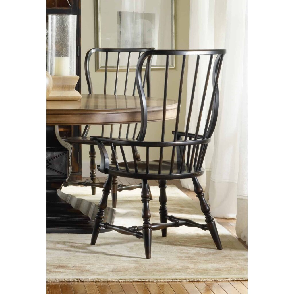 Sanctuary Spindle Arm Chair-Ebony - Image 2