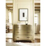 Sanctuary Three-Drawer Shaped Front Gold Chest 5 Sanctuary Three-Drawer Shaped Front Gold Chest 3008-85004 3008 85004
