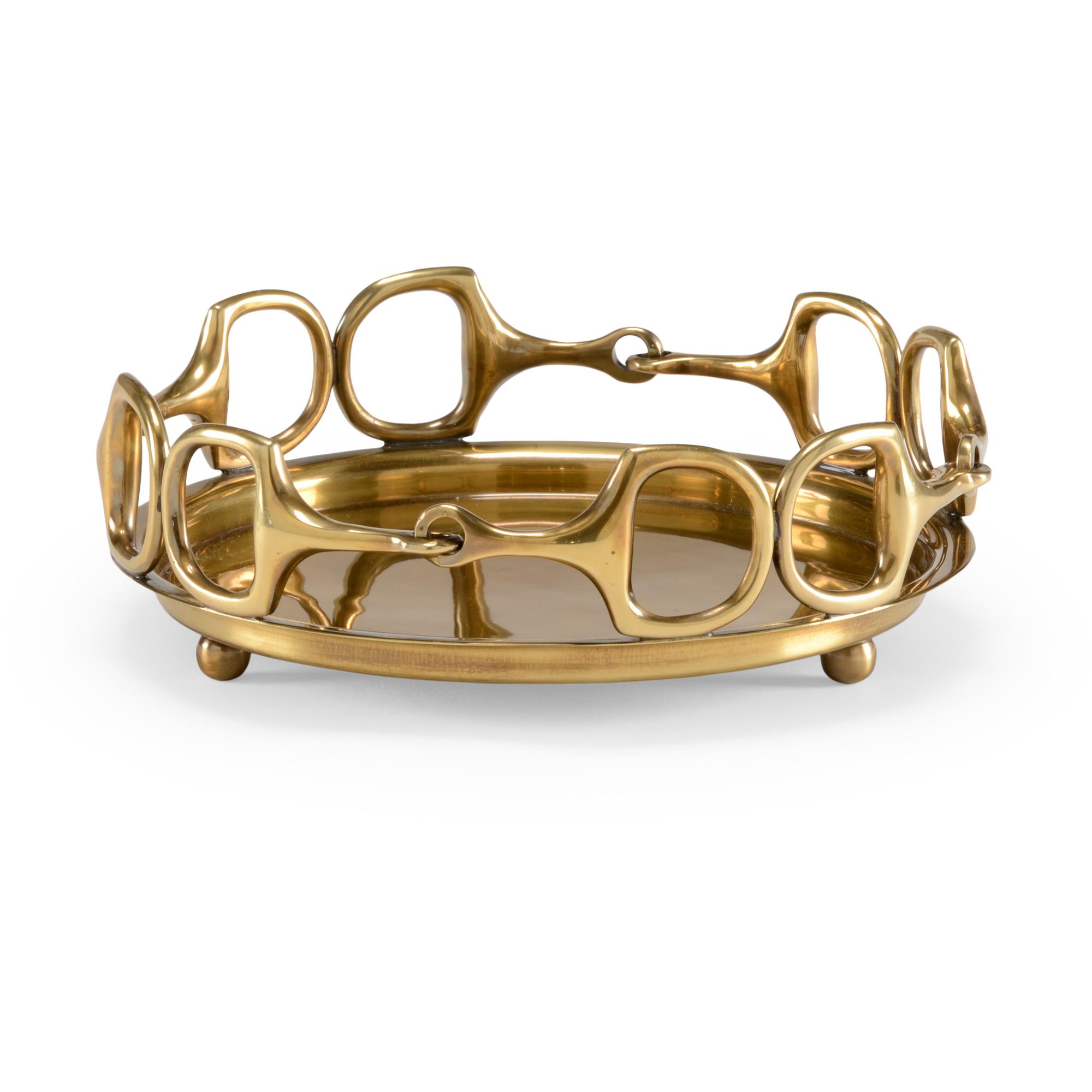 Stirrups Tray - Brass (Sm) 1 Stirrups Tray - Brass (Sm)