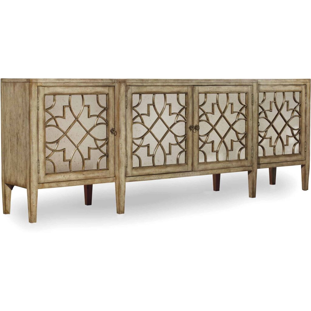 Sanctuary Four-Door Mirrored Console - Surf-Visage