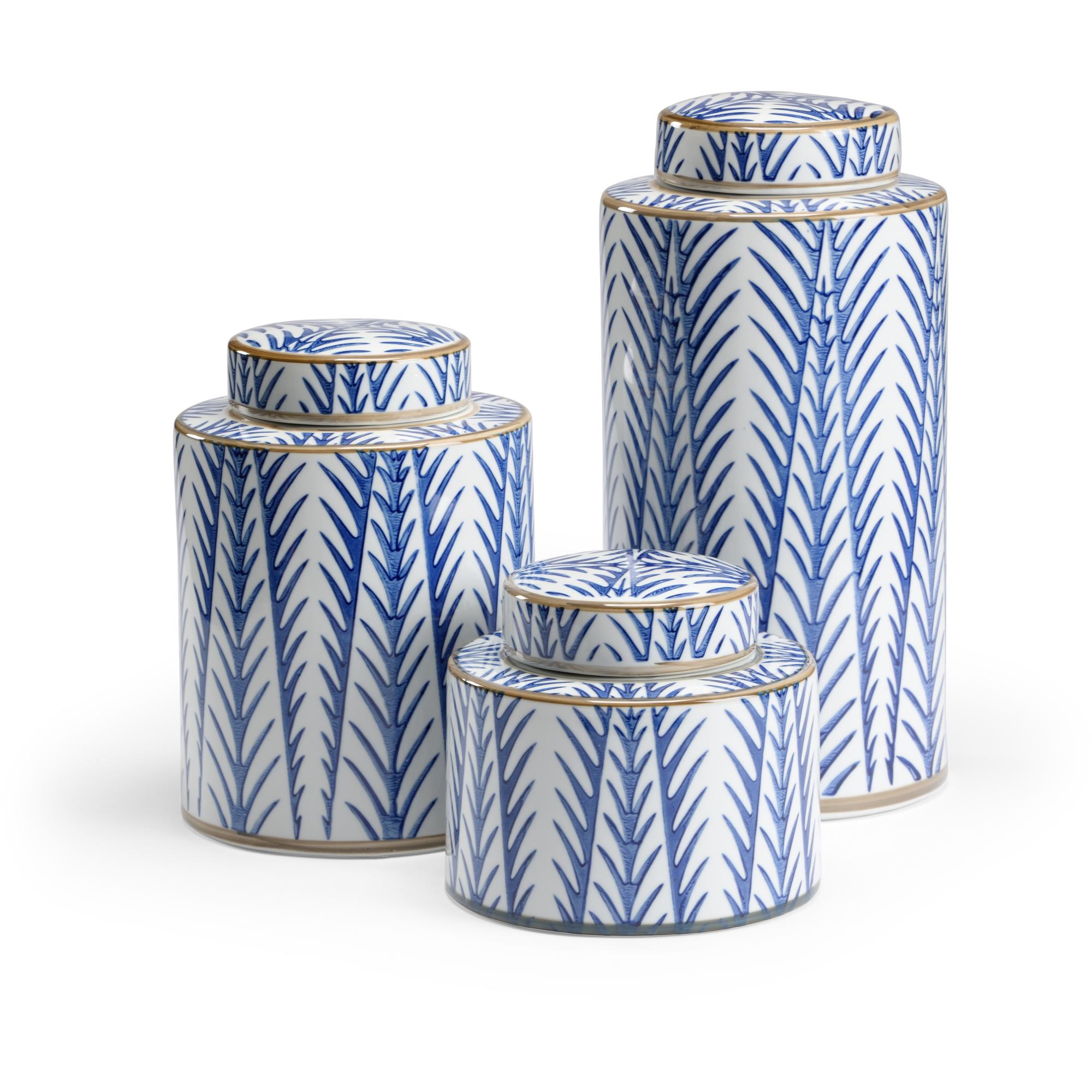 Blue Fronds Canisters (S3) 1 Blue Fronds Canisters (S3)