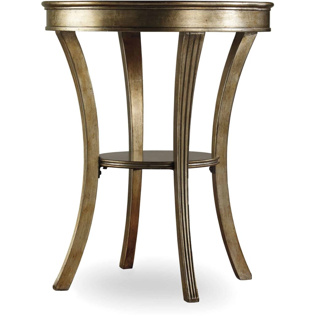 Sanctuary Round Mirrored Accent Table - Visage