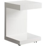 Bachelor End Table - High Gloss White 6 Bachelor End Table - High Gloss White 36556 36556 BACHELOR TV TABLE WHITE 2