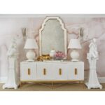 Chinoserie Woman on Pedestal - White 370149 370149 C