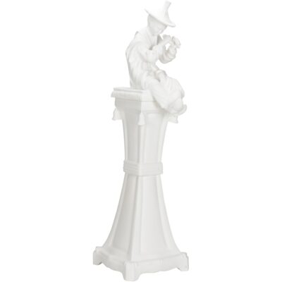 Chinese Man on Pedestal - White