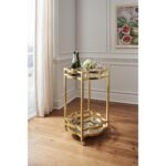 Quatrefoil Bar Cart - Gold 370155 370155 E