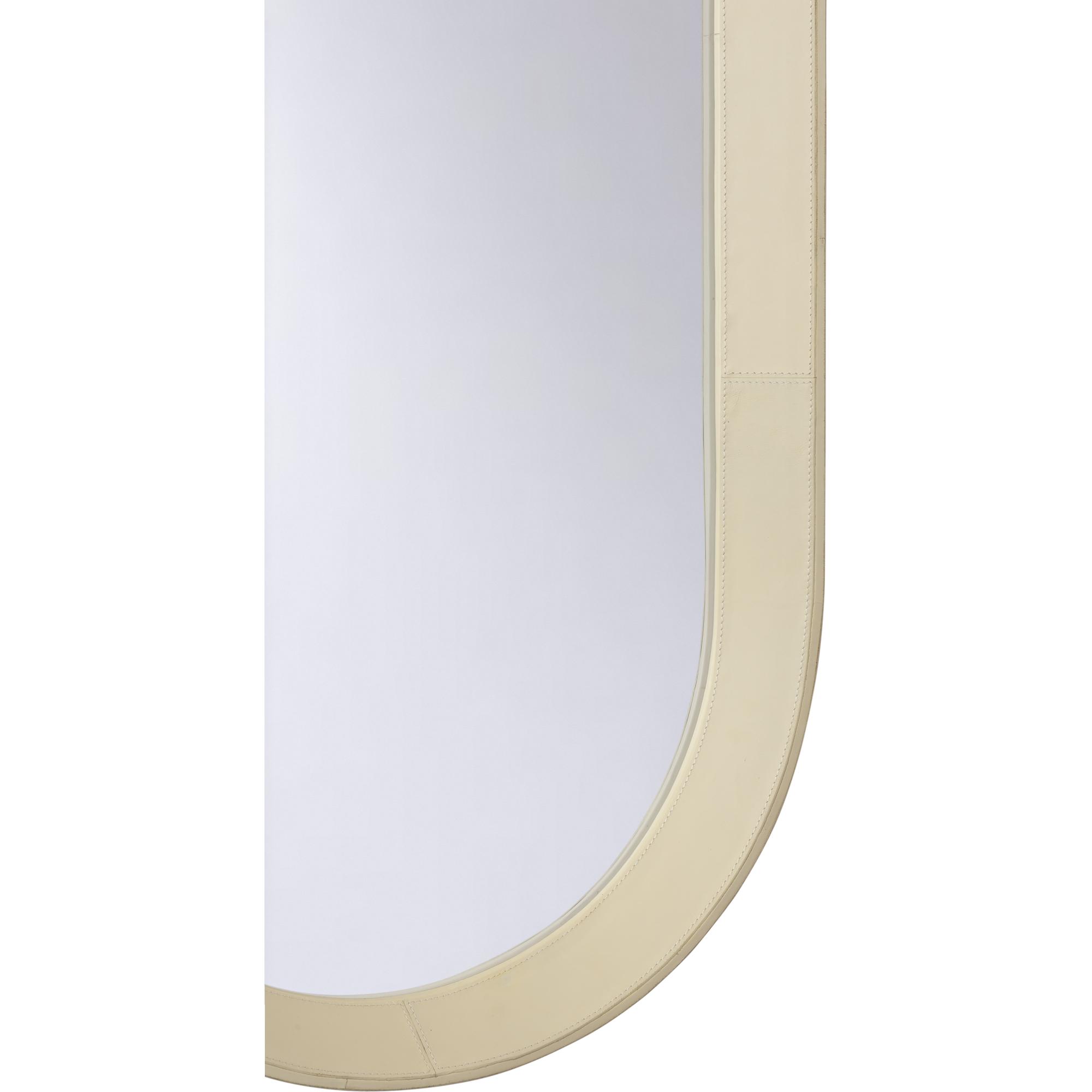 Oval Leather Mirror 3 Oval Leather Mirror - Image 3