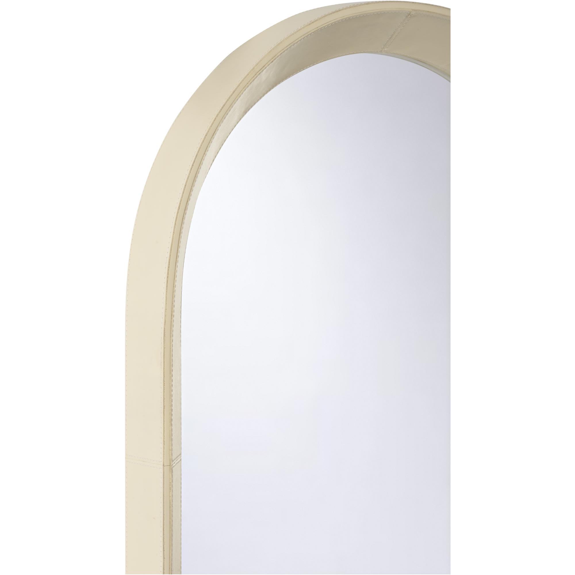 Oval Leather Mirror 4 Oval Leather Mirror - Image 4