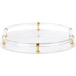 Acrylic Oval Tray - Gold 5 Acrylic Oval Tray - Gold 370601 370601 B
