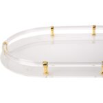 Acrylic Oval Tray - Gold 7 Acrylic Oval Tray - Gold 370601 370601 D