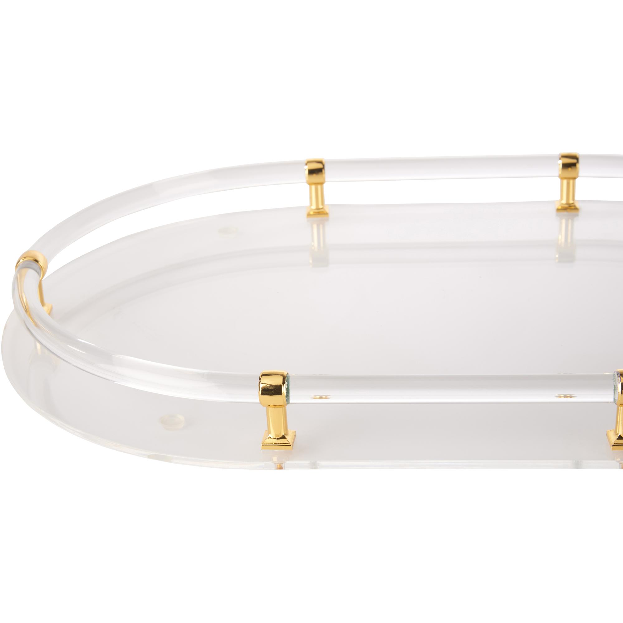 Acrylic Oval Tray - Gold 4 Acrylic Oval Tray - Gold - Image 4