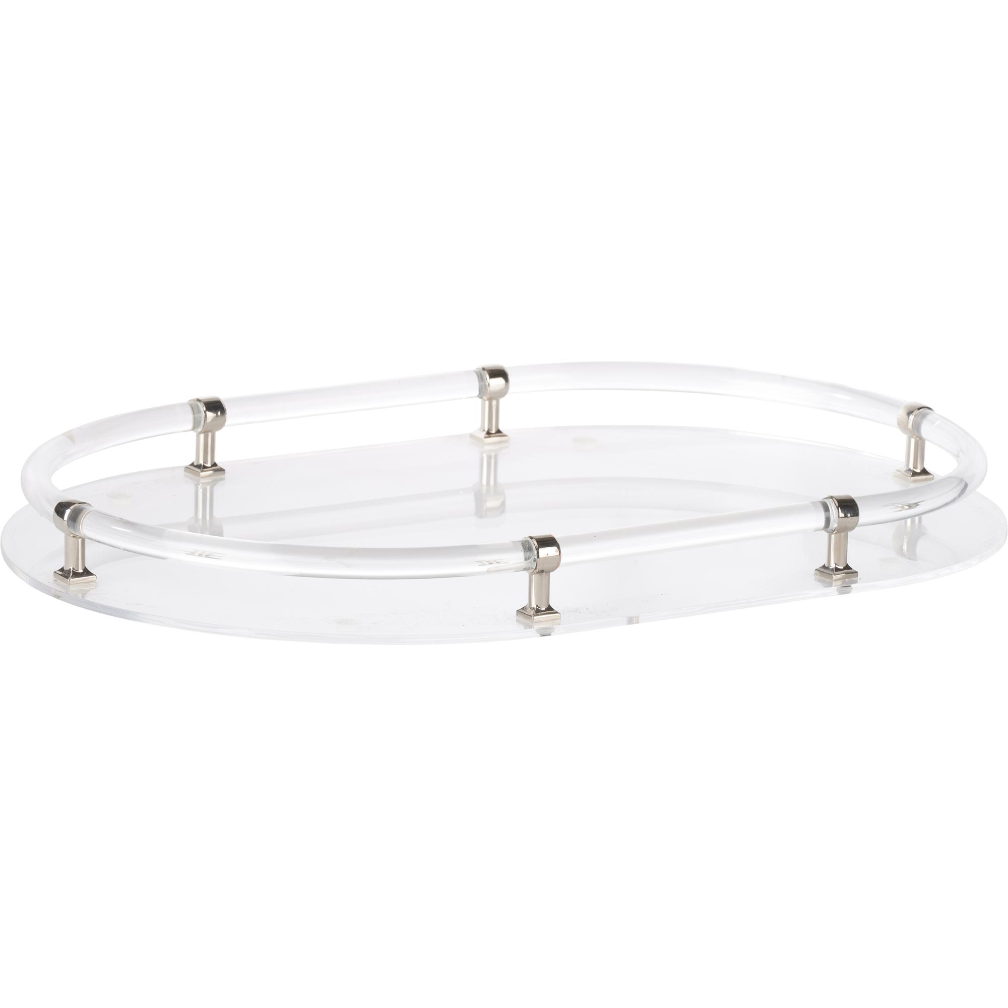 Acrylic Oval Tray - Nickel 1 Acrylic Oval Tray - Nickel